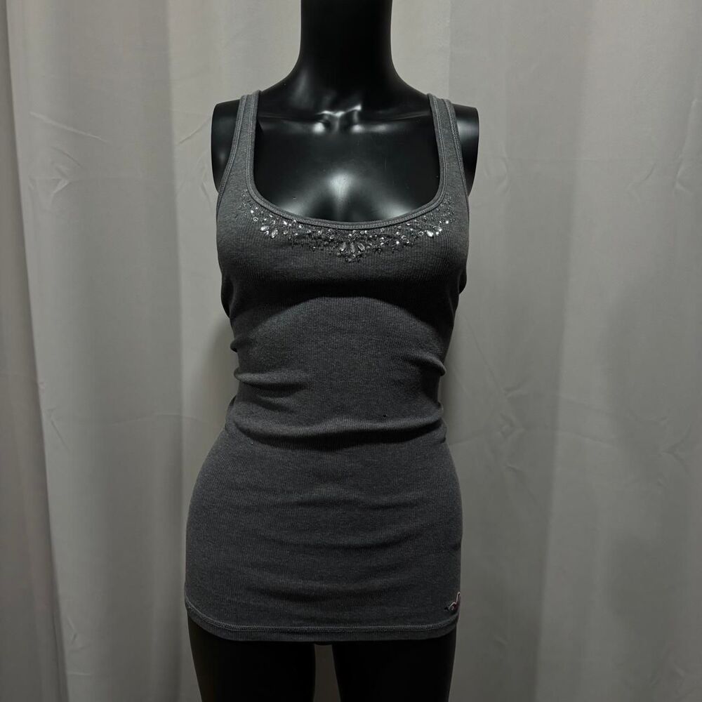 Hollister-co Women's Grey tank